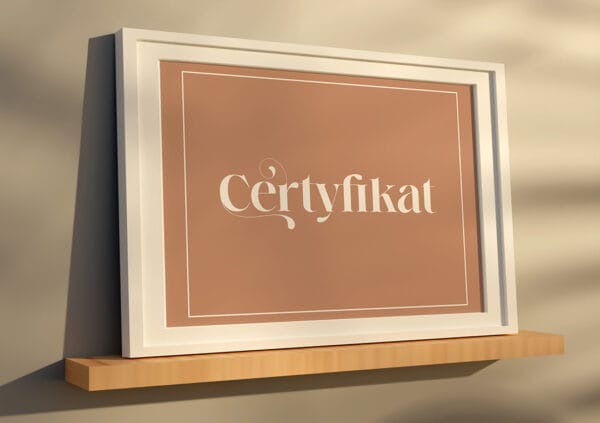 certyfikat szkolenia projekt i druk